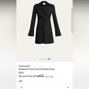 cinq a sept Mckenna Twist-Front Collared Dress